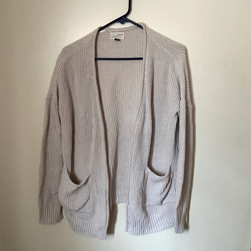 Cream Cardigan with Pockets